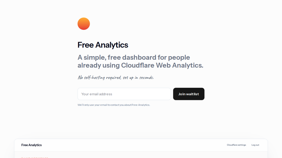 Screenshot of Free Analytics