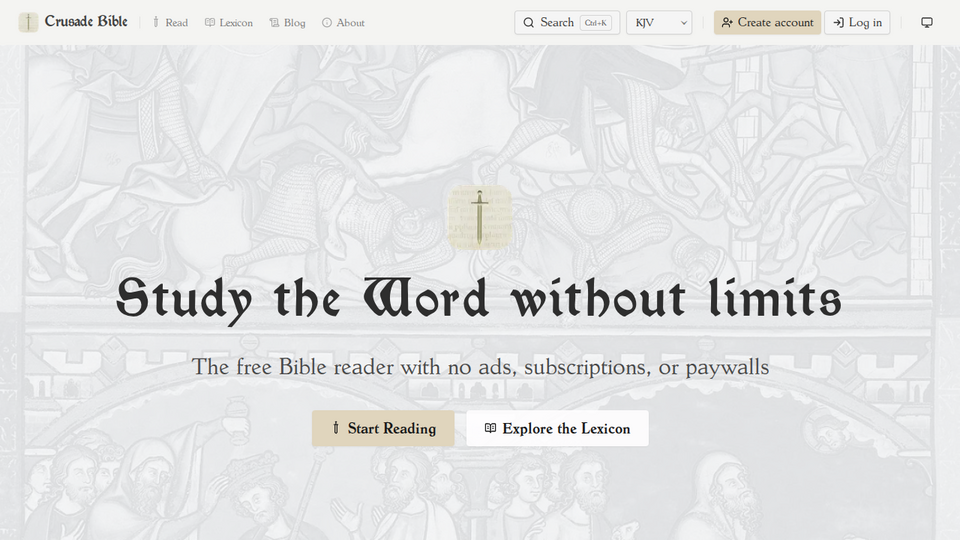 Screenshot of Crusade Bible