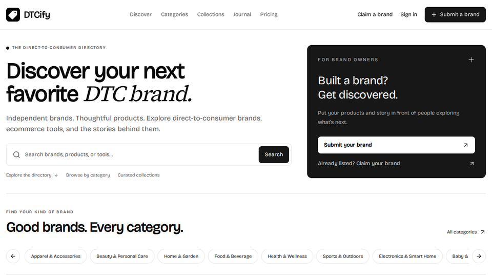 Screenshot of DTCify