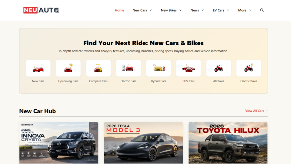 Screenshot of Neu Auto