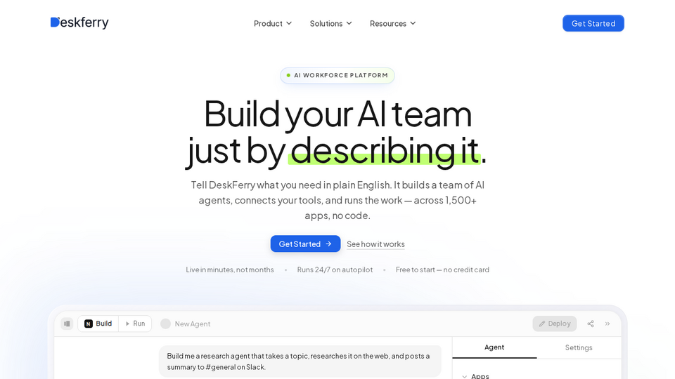 Screenshot of DeskFerry
