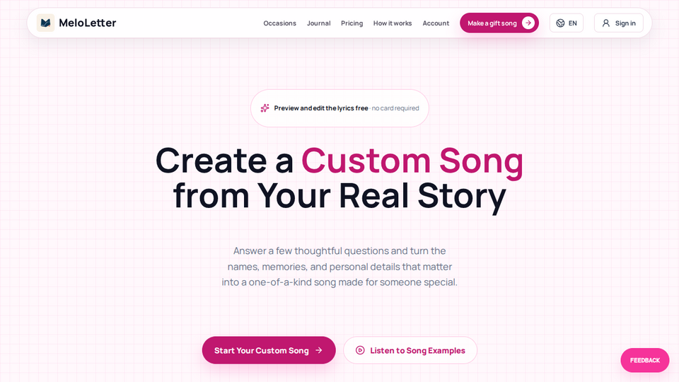 Screenshot of MeloLetter