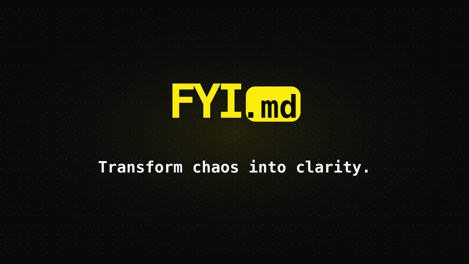Screenshot of fyi.md