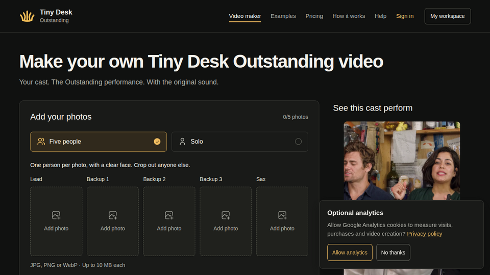 Screenshot of Tiny Desk Outstanding