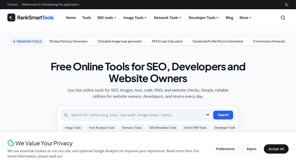 Screenshot of RankSmartTools