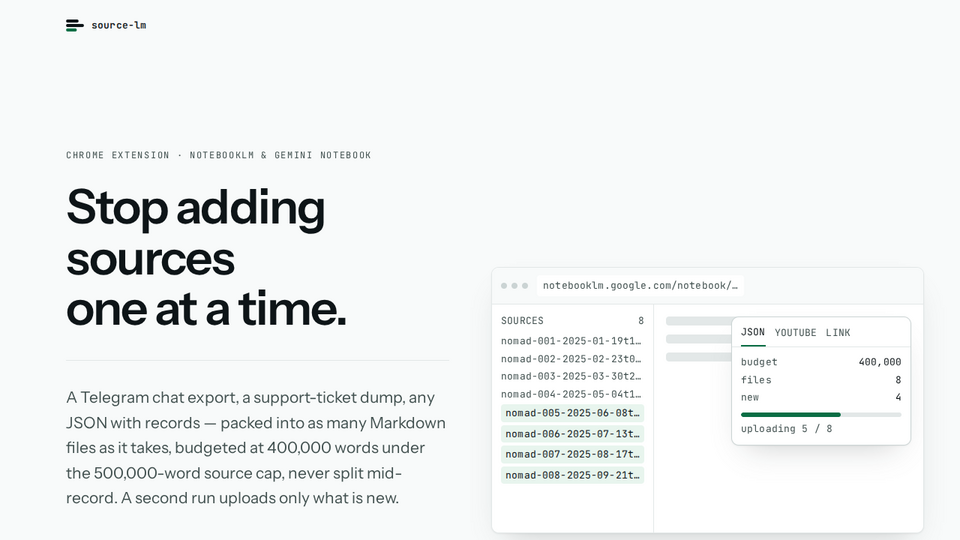 Screenshot of Source LM