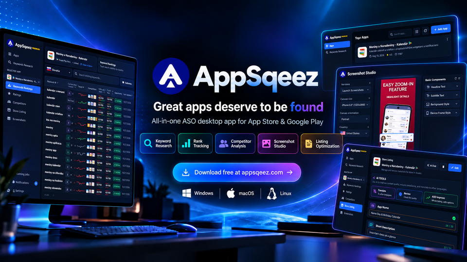 Screenshot of AppSqeez