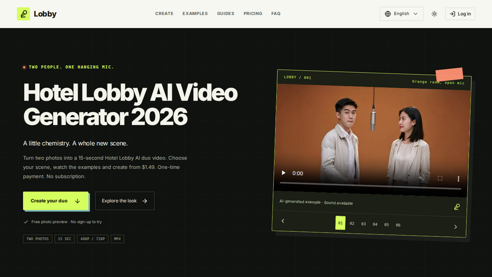 Screenshot of LobbyClip