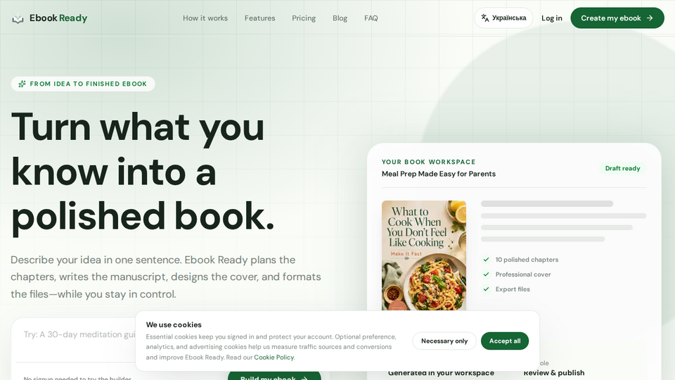 Screenshot of Ebook Ready