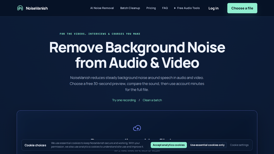 Screenshot of NoiseVanish