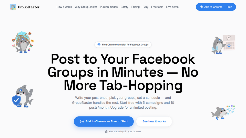 Screenshot of GroupBlaster
