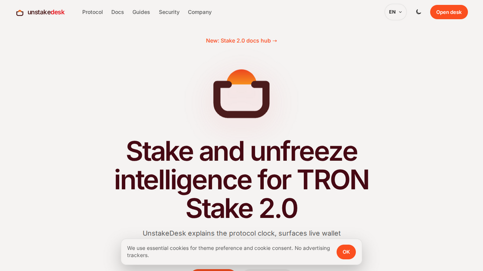 Screenshot of UnstakeDesk