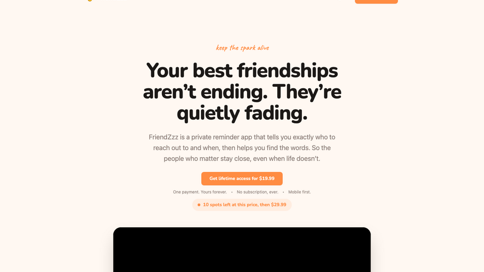 Screenshot of FriendZzz