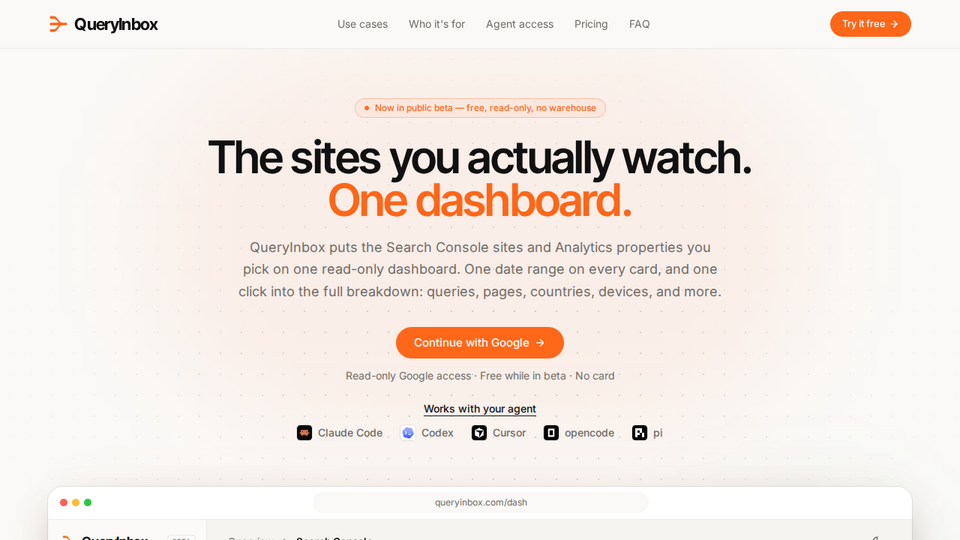 Screenshot of QueryInbox