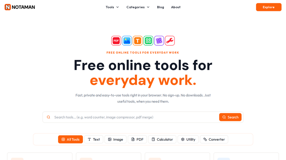 Screenshot of Notaman