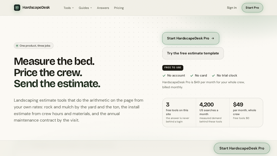 Screenshot of HardscapeDesk