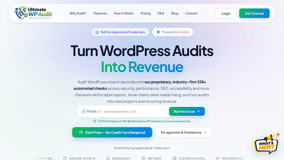 Screenshot of Ultimate WP Audit