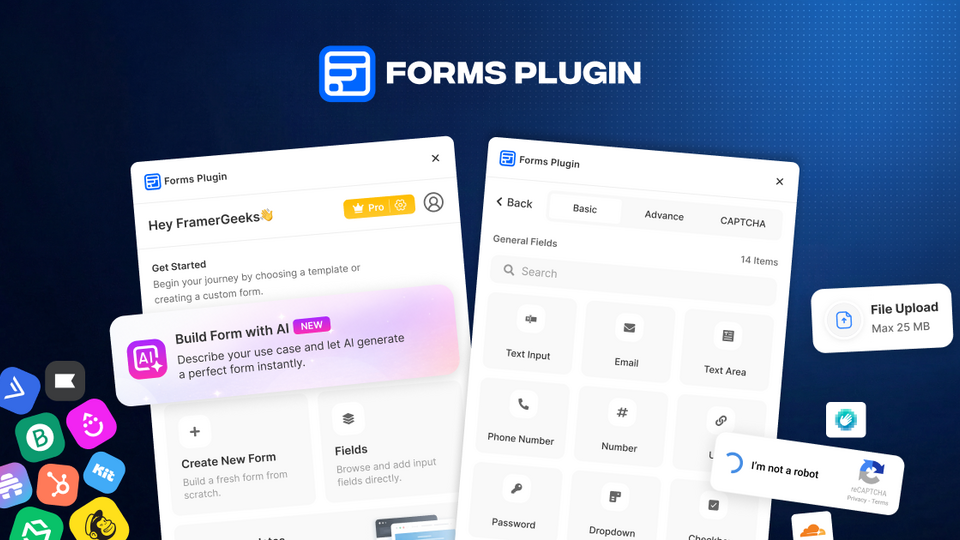 Screenshot of Forms Plugin