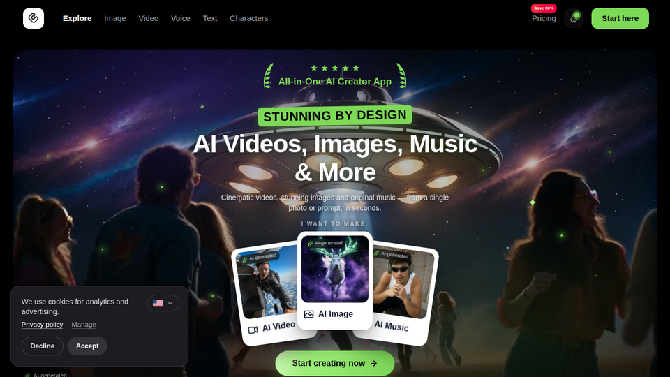 Screenshot of GoCrazyAI