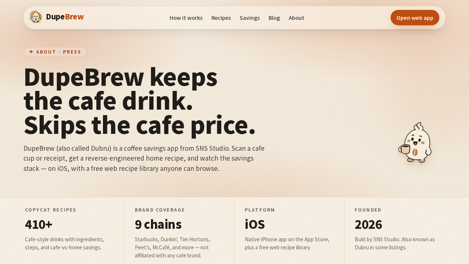 Screenshot of DupeBrew