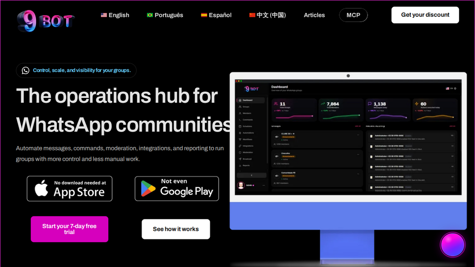 Screenshot of 9bot