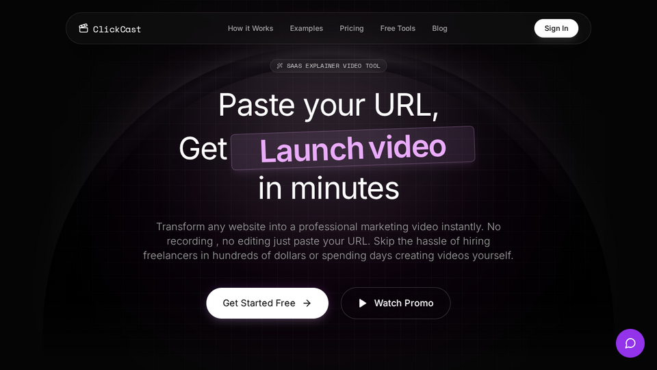 Screenshot of ClickCast