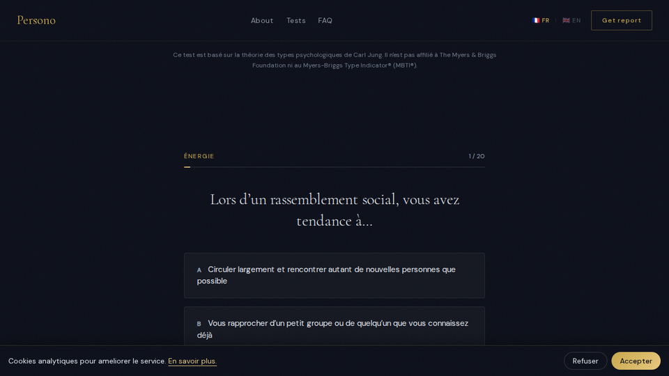 Screenshot of Persono