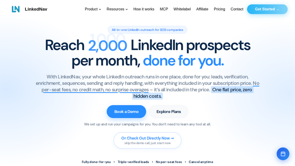 Screenshot of LinkedNav