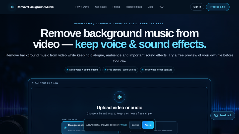 Screenshot of RemoveBackgroundMusic