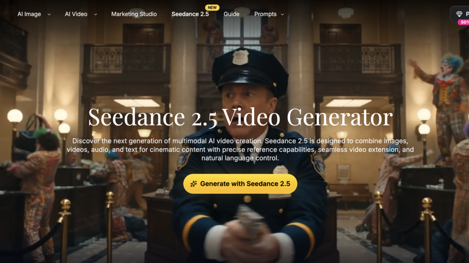 Screenshot of Seedance 2.5