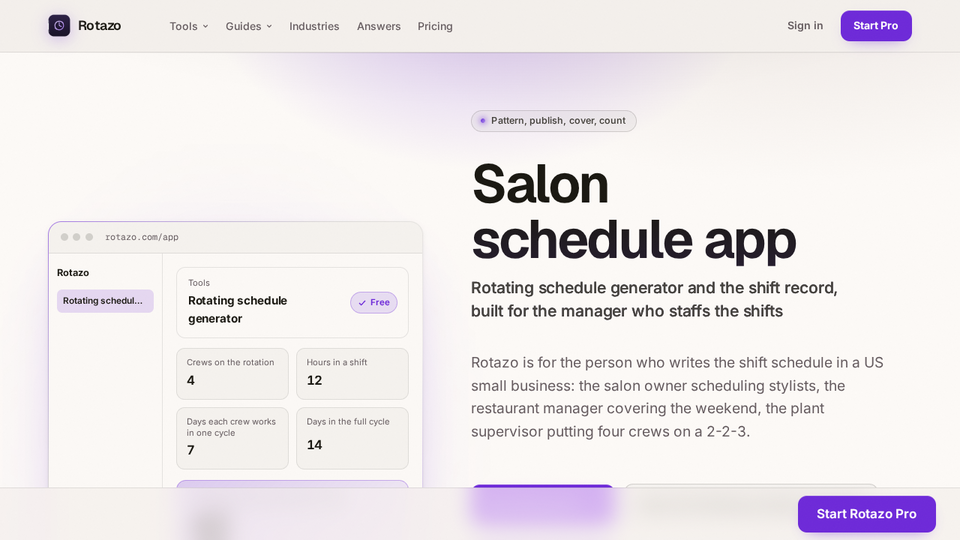 Screenshot of Rotazo