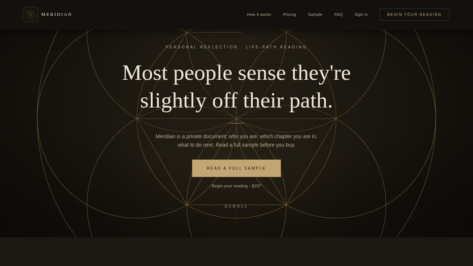 Screenshot of YourMeridian