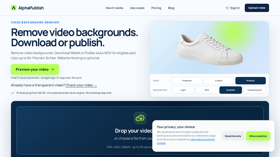 Screenshot of AlphaPublish