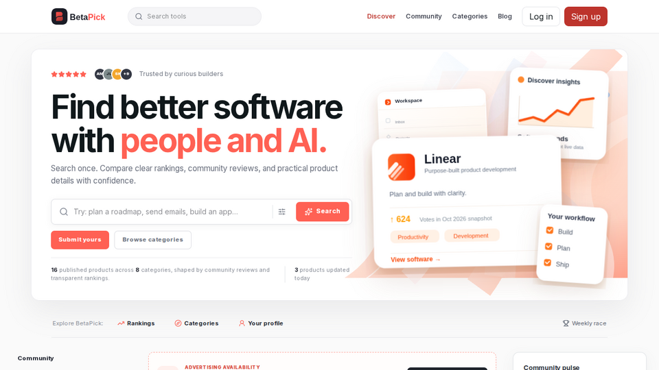 Screenshot of BetaPick