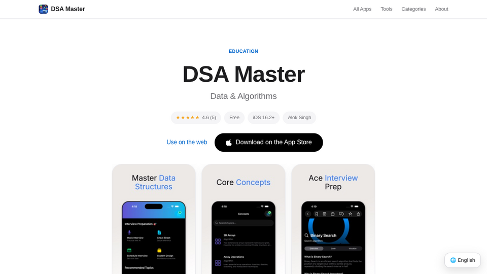 Screenshot of DSA Master - Algorithms