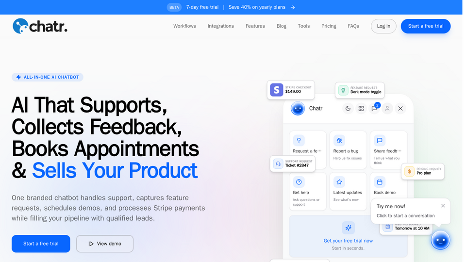 Screenshot of Chatr