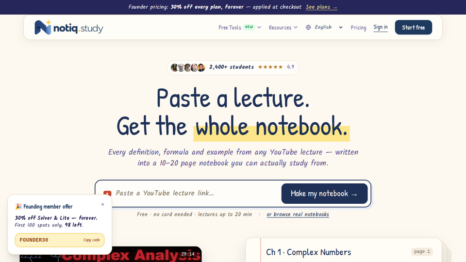 Screenshot of Notiq