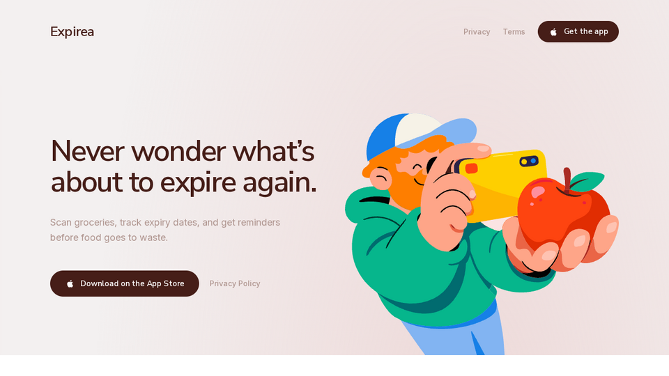 Screenshot of Expirea