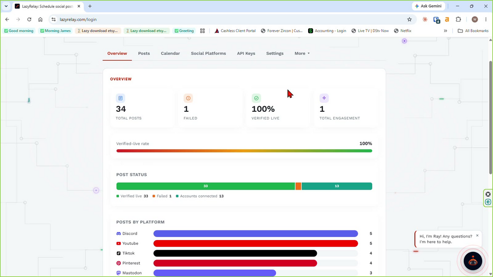 Screenshot of LazyRelay
