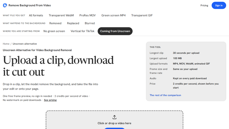 Screenshot of Remove Background From V