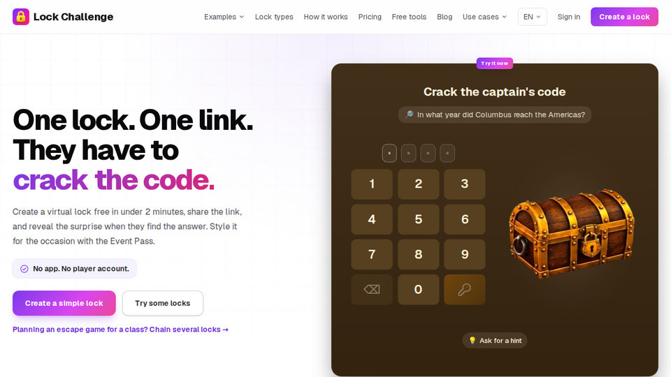 Screenshot of Lock Challenge