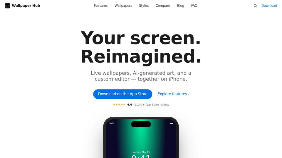 Screenshot of Wallpaper Hub
