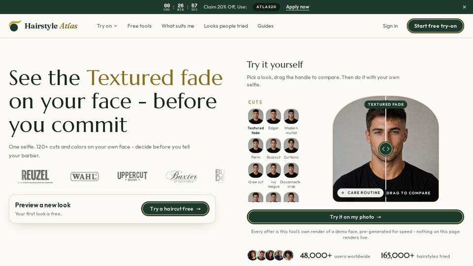 Screenshot of Hairstyle Atlas