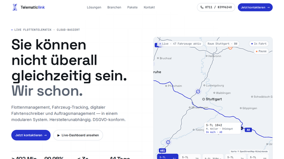 Screenshot of Telematiclink