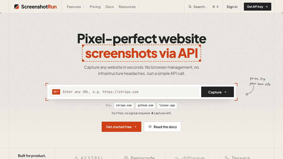 Screenshot of ScreenshotRun
