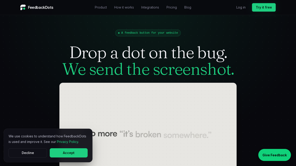 Screenshot of FeedbackDots