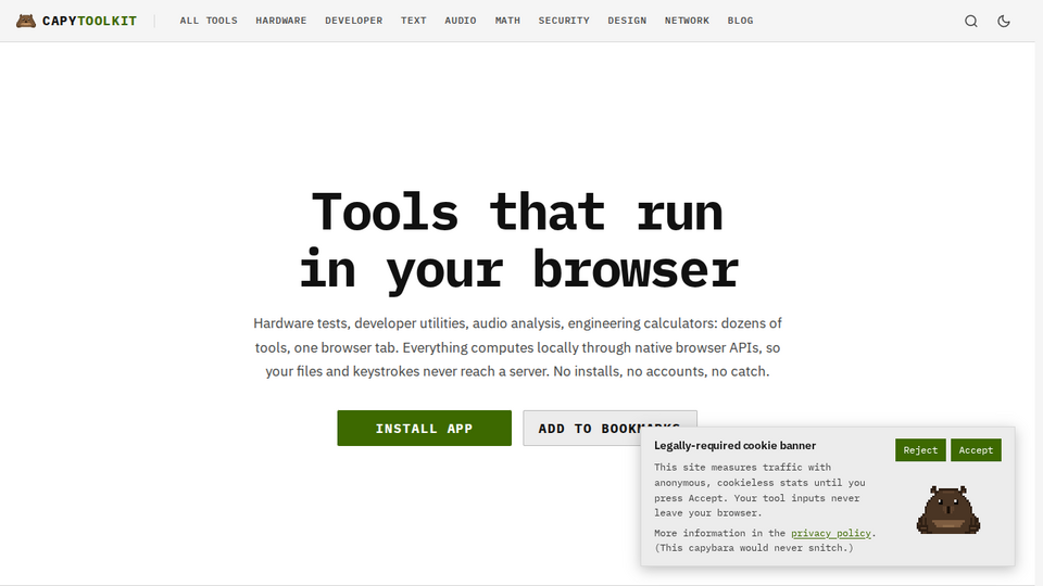 Screenshot of CapyToolkit