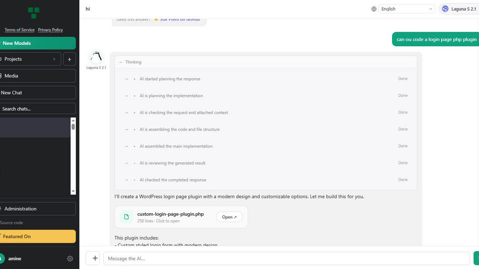 Screenshot of Ptero