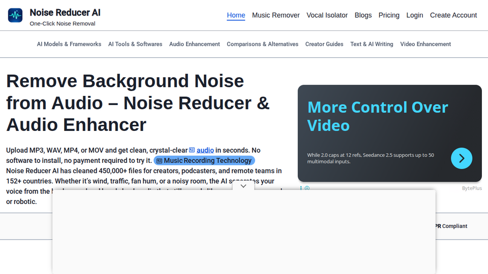 Screenshot of Noise Reducer AI