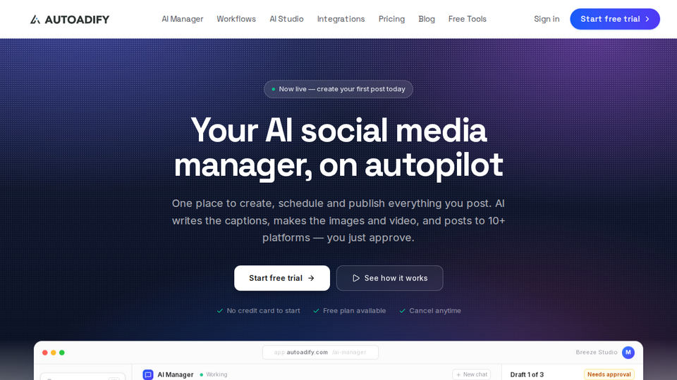 Screenshot of Autoadify